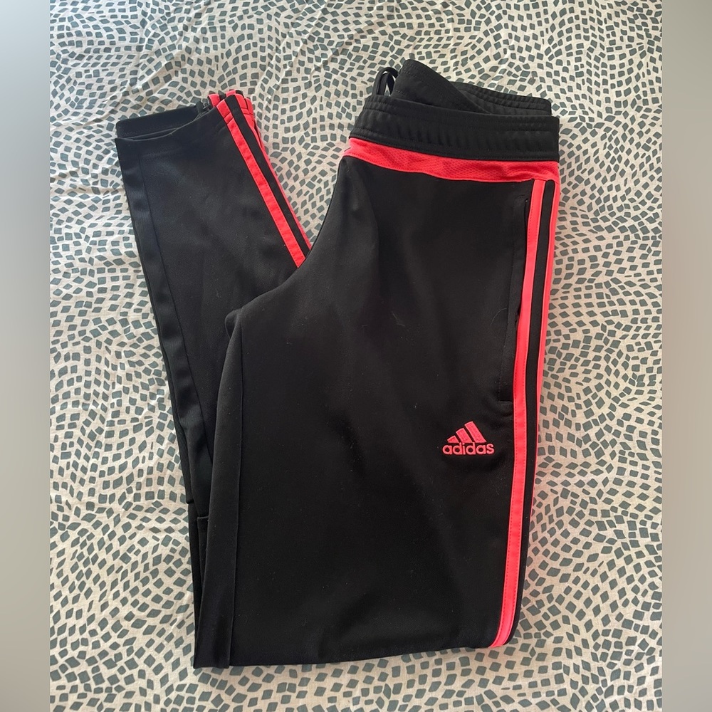 Black and Hot Pink Adidas